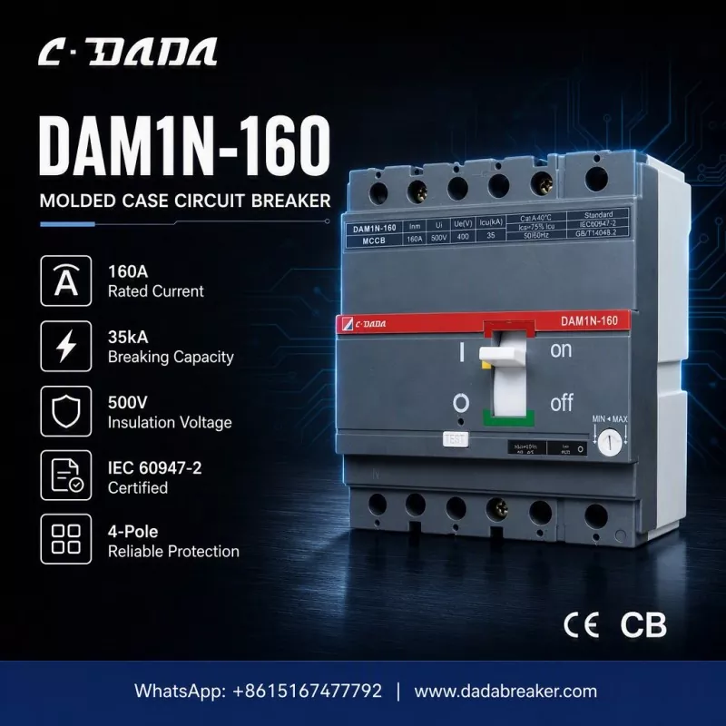 Protéksi Precision pikeun Jaringan Industri: C·DADA DAM1N-160 MCCB